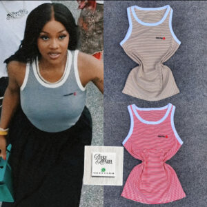 Minmin stripe armless BasicTop